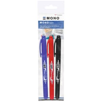 Lot de 6 marqueurs permanents TOMBOW MONO twin pointe 0,8 et 0,4 mm - Noir, rouge, bleu