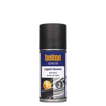Bombe de peinture - Teinte de base - Noir - Liquid Chrome - Belton - 150ml