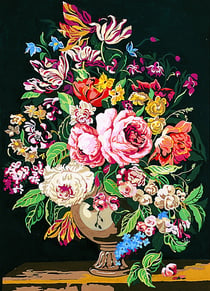 Canevas antique Le vase de fleurs 45x60cm