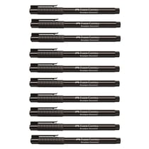 Lot de 10 feutres - Noir - Indélébile - 0,8mm - Broadpen document - Faber-Castell