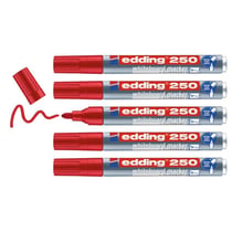 Lot de 5 marqueurs tableau blanc - EDDING - Rouge - Pointe 1,5-3 mm