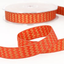 Bobine Ruban zigzag métal Rouge