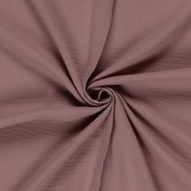 Tissu Double gaze de Coton uni  Lie de vin