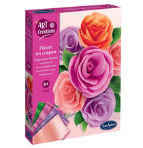 Fleurs en crepon – Roses – Art et creations - Sentosphere
