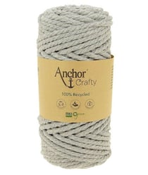 Corde de Coton Recyclé Macramé Anchor Crafty - 250gr - Anchor 112 Gris clair