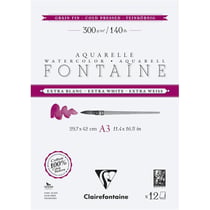 Bloc - Peinture aquarelle - Grain fin - A3 - 42x29,7cm - 300g - Clairefontaine - Fontaine