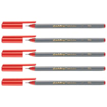 Lot de 5 feutres fins EDDING 55 - Rouge - Pointe 0,3 mm