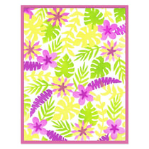 Pochoirs superposés A6 - Feuilles et fleurs tropicales - 4 pièces - Sizzix