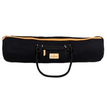 Sac de transport Noir Tapis de Yoga toile Coton double zip poche portable 70x19x19 cm poids 450 g