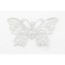 MégaCréa - Estampe filigranée Papillon 39x27 mm Argenté
