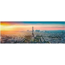 Puzzle panorama vue sur paris et la tour eiffel 1000 pièces - collection ville et monument france - clementoni - 39641