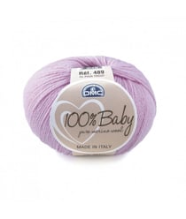 Pelote de mérino à tricoter 100% BABY - Dmc 61 Violet