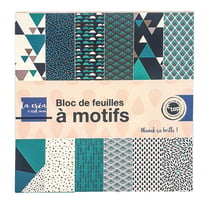 MégaCréa DIY - Carnet papier origami 15,2 cm Graphique 24 feuilles avec foil