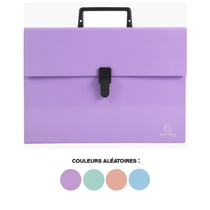 Valisette - Trieur - 18 compartiments - Poignée - Couleurs pastel - Exacompta