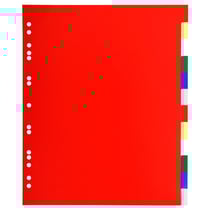 Intercalaires polypropylène souple 12 positions - A4 maxi - Couleurs assorties - x 50 - Exacompta