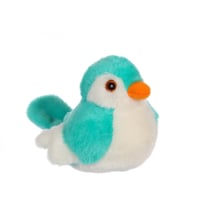 Peluche - Oiseau sonore birdies 14 cm - bleu turquoise