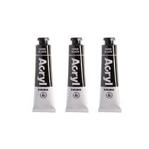 Lot de 3 tubes 18 ml - Peinture acrylique PRIMO - Noir 800
