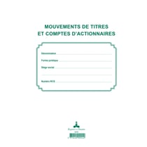 Registre des mouvements de titre, liste des actionnaires, 58 feuillets - Noir - Exacompta