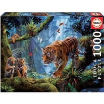 Puzzle 1000 pièces Tigres sur l'Arbre - EDUCA