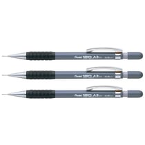 Lot de 3 porte-mines PENTEL Hi-Graph A315 - Corps plastique gris - Pointe 0,5 mm