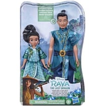 Coffret 2 poupees : jeune raya et chef benja - set disney exclusif raya et le dernier dragon - hasbro - f1350