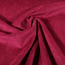 Tissu Velours milleraies uni Bordeaux