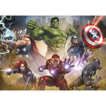 Puzzle avengers : thor black panther hulk iron man 1000 pieces - collection super heroes - educa 17694