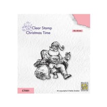 Tampon transparent Père Noël dans sa chaise longue NELLIE SNELLEN