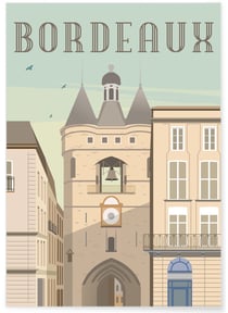 Affiche ville Bordeaux 2 | A3 : 29,7x42cm