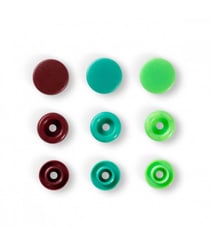 Bouton pression Color Snaps Love 12,4mm X 30 - Prym - certifié Oeko-Tex Marron/vert/vert Clair multicolore
