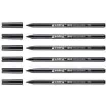 Lot de 6 feutres de coloriage pointe moyenne - EDDING - Noir - 1300 - 2 mm