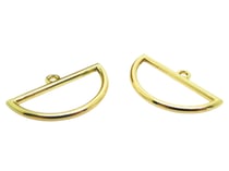 4 Breloques demi-lune 29*18mm doré