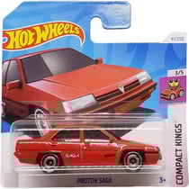 Vehicule proton saga hot wheels 1/64 - hw compact kings 3/5 - mattel - hry46 - petite voiture metal