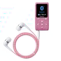 Lenco Lecteur MP3 / MP4 8Go Extensible Écran LCD 1.8" avec Bluetooth Écouteurs Inclus Rose