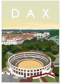 Affiche ville Dax | A3 : 29,7x42cm