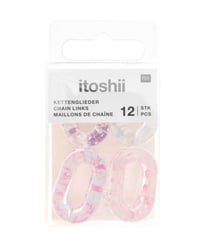 Lot de 12 Maillons de Chaîne Eclaboussure Itoshii - 19 x 31 x 5 mm - Rico Design 600379 Mélange Pastel