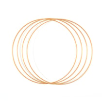 Lot de 4 anneaux en métal - Ø 30 cm x 3 mm - Doré - Vaessen Creative