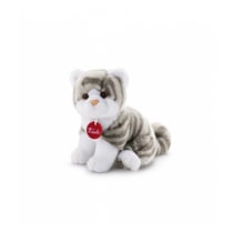 Peluche Chat Blanc et Gris S