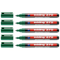 Lot de 5 marqueurs permanents - EDDING - Pointe fine 1 mm - Vert