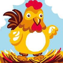 LUC - Kit canevas Soudan Poulette 25x25 cm