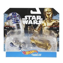 Pack de 2 véhicules star wars r2-d2 et c-3po - hot wheels character cars - mattel - dxr03