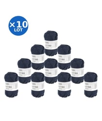 Lot de 10 pelotes QUATTRO de Lang Yarns – 500 g de coton mercerisé 25 Bleu