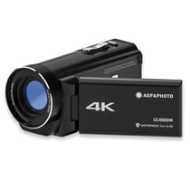 AGFA PHOTO Realimove CC4000W - Caméscope Étanche 4K, Écran Tactile 3'', Zoom Numérique 18x, Vidéo 2.7K, Photo 24MP, Modes d'Enregistrement Multiples, Batterie Lithium - Noir
