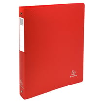 Classeur 4 anneaux 30mm polypropylène OPAK rigide 10/10e - A4 Maxi. - Rouge - x 10 - Exacompta