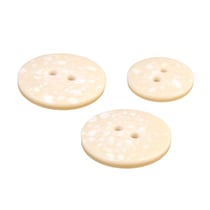 Bouton rond plastique recyclé 2 trous ivoire