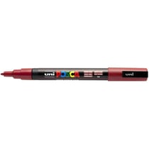 Lot de 12 marqueurs à pigment POSCA PC-3M - Pointe ronde 1,5 mm - Rouge foncé