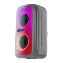 Enceinte Bluetoothe Avec Lumière Colorée Son 3D Radio 12H Autonomie Portée 10M Gris YONIS