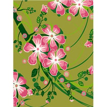 LUC - Kit canevas Fleurs roses 25x30cm