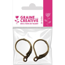 Graine Créative - Boucles d'oreilles dormeuses Bronze 1 paire
