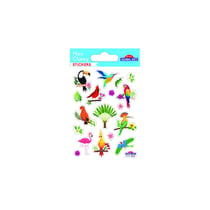Autocollants - Oiseaux Tropicaux - Paillettes - 1,8 cm